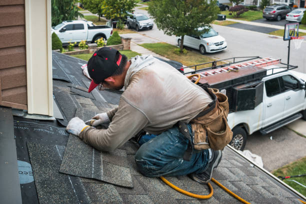Professional Roof Replacement technician working in Lake Hiawatha, NJ